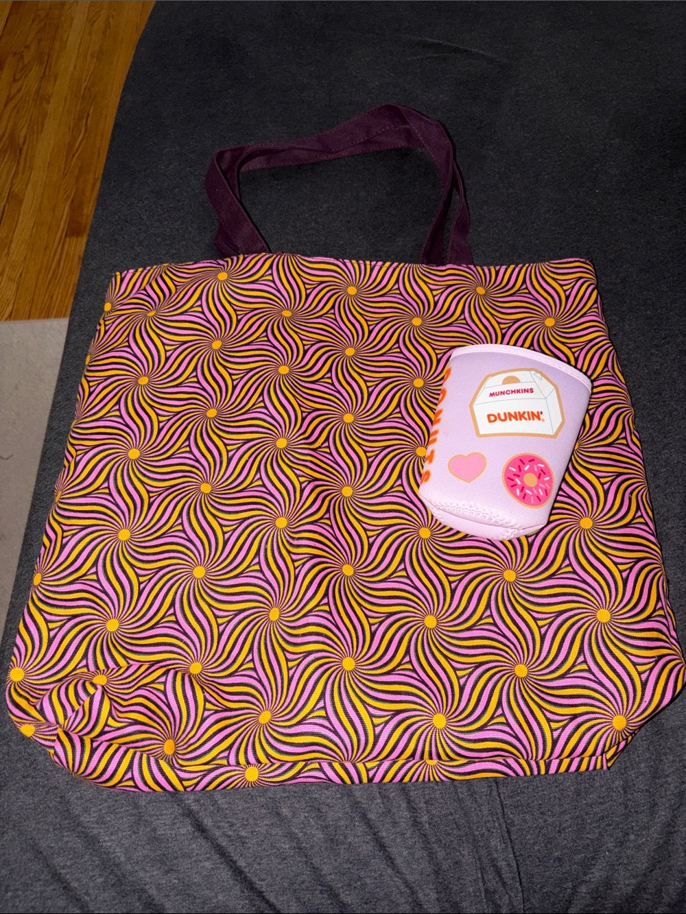 Nespresso Reversible Canvas Tote & Dunkin Drink Sock
